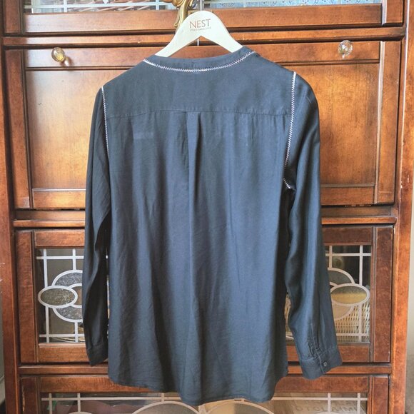 MAJE Elegant Black 100% Silk Shirt - Picture 5 of 5